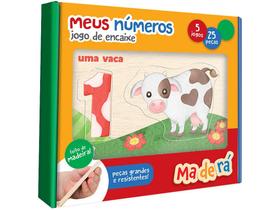 Brinquedo de Encaixar Maderá Meus Números