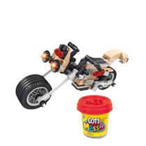 Brinquedo de Encaixar Montar Speed Moto Xalingo 3 em 1 142 Peças + Massinha Cotiplas