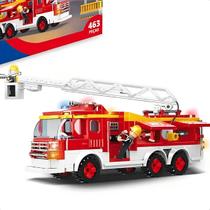 Brinquedo De Encaixe Bombeiros Mega Caminhão 463 Pcs Xalingo Brinquedo De Encaixe Bombeiros Mega Caminhão 463 Pcs Xalingo
