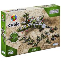 Brinquedo de Encaixe Cubic 25 em 1 Avião de Combate 576 Peças +6 Anos Multikids - BR1620 Brinquedo de Encaixe Cubic 25 em 1 Avião de Combate 576 Peças +6 Anos Multikids - BR1620