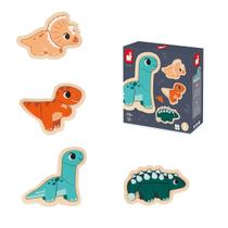 BRINQUEDO DE ENCAIXE DINOSSAURO KIT C/4un + 18 MESES JANOD