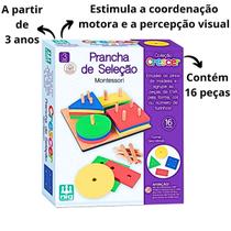 Brinquedo De Encaixe Educativo 3 Anos Montessori 16 Peças Prancha De Seleção Nig Brinquedos