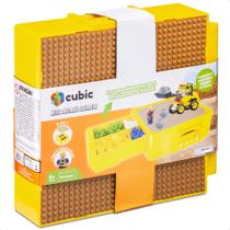 Brinquedo De Encaixe Maleta Blocos Cubic Função 2 Em 1 Com Base De Construção Acima De 6 Anos Multikids - BR1497