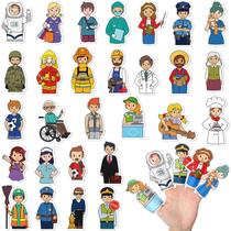 Brinquedo de feltro macio Simgoing, 28 peças, Community Helpers, Finger Puppets Brinquedo de feltro macio Simgoing, 28 peças, Community Helpers, Finger Puppets
