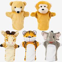 Brinquedo de festa manual Hand Puppets Yolococa Animal para crianças, pacote com 5