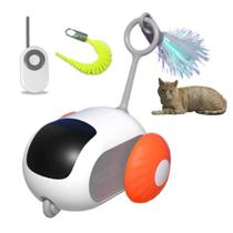 Brinquedo de Gato Pet Carrinho Controle Remoto Bateria Recarregavel USB Felino Animal de Estimaçao Interativo Lazer Entretenimento Diversao