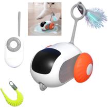 Brinquedo de Gato Pet Carrinho Controle Remoto USB Bateria Recarregavel Felino Animal de Estimaçao Interativo Diversao Entretenimento Lazer
