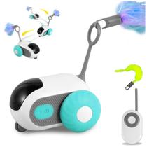 Brinquedo de Gato Pet Felino Carrinho Controle Remoto USB Bateria Recarregavel Interativo Diversao Entretenimento