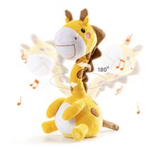 Brinquedo de girafa de pelúcia TUMAMA Dancing Talking com disco para crianças