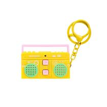 Brinquedo de gravação de plástico amarelo retrô Boombox Mini