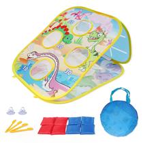 Brinquedo de jogo de arremesso de saco adequado para crianças de 3 a 5 anos dobrável duplo