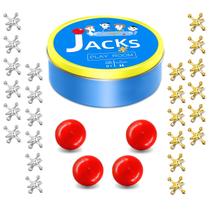 Brinquedo de jogo Jacks Game Sisland Metal Jax para crianças e adultos com 24 conectores Brinquedo de jogo Jacks Game Sisland Metal Jax para crianças e adultos com 24 conectores