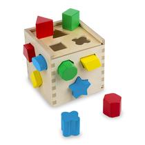 Brinquedo de madeira clássico Shape Sorting Cube Melissa & Doug 2+