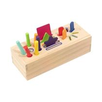 Brinquedo De Madeira Colorido Com Formas 3D Geométricas Para Desenvolvimento Educacional Montessori