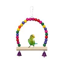 Brinquedo De Madeira Colorido Para Papagaios, Acessório De Treinamento Resistente Para Gaiolas De