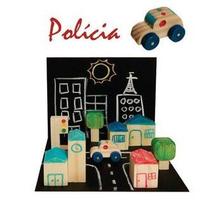 Brinquedo de Madeira Educativo - COLEÇAO CIDADE POLICIA