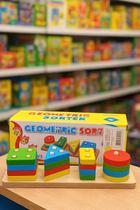 Brinquedo De Madeira Educativo Prancha De Seleção Geometric