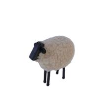 Brinquedo de Madeira Ovelha lã Marrom Claro - Clora