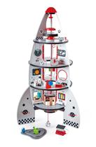 Brinquedo de madeira para crianças Rocket Ship Playset Hape de quatro estágios