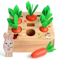 Brinquedo de madeira SKYFIELD Carrot Harvest Game para crianças de 1 a 3 anos