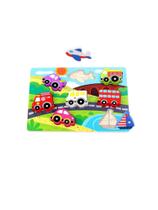 Brinquedo de Madeira - Tabuleiro Encaixe Transportes - Tooky Toy Brinquedo de Madeira - Tabuleiro Encaixe Transportes - Tooky Toy