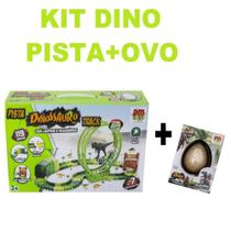 Brinquedo De Menina Kit Dinossauro Pista De Carro E Ovo Dino