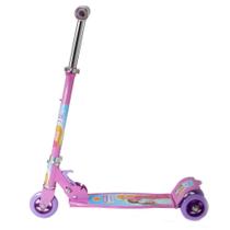 Brinquedo De Menina Patinete Rosa De Princesas Ajusta Altura