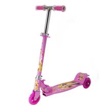 Brinquedo De Menina Patinete Rosa Divertido Ajusta Altura