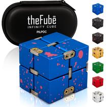 Brinquedo de mesa Fidget PILPOC TheFube Infinity Cube Alumínio Azul Rosa