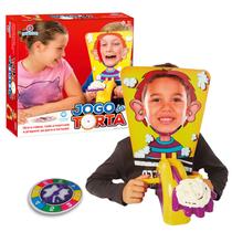 Brinquedo de Mesa Torta na Cara Jogo Infantil Diversão em Família Polibrinq