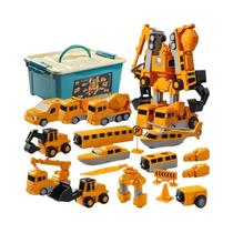 Brinquedo De Montagem Magnético Para Meninos, Carro De Engenharia, Bloco De Deformação De Robô