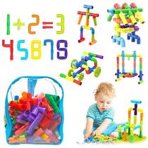 Brinquedo De Montar 120pcs Bloco Plástico Colorido Educativo