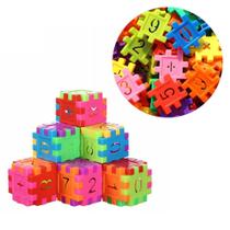 Brinquedo De Montar Blocos Infantil Números Coloridos - BOX EDILSON