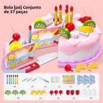 Brinquedo De Montar Bolo De Aniversário DIY Para Crianças, 37 Peças, Conjunto De Frutas Para Brincar Brinquedo De Montar Bolo De Aniversário DIY Para Crianças, 37 Peças, Conjunto De Frutas Para Brincar