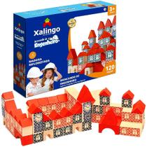 Brinquedo de Montar Casa Castelo Blocos Brincando de Engenheiro 120pçs Xalingo