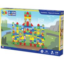 Brinquedo de Montar Castelinho 128 Peças com 55 Adesivos