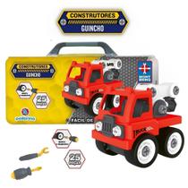 Brinquedo de Montar Construtores (Guicho) Vermelho 25 Peças Polibrinq - BM024 Brinquedo de Montar Construtores (Guicho) Vermelho 25 Peças Polibrinq - BM024