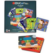 Brinquedo De Montar Desenho Com Pino Quadro Mosaico Criativo Follow Pins - POLIBRINQ Brinquedo De Montar Desenho Com Pino Quadro Mosaico Criativo Follow Pins - POLIBRINQ