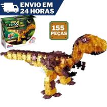 Brinquedo De Montar Dinossauro 155 Peças T-Rex Clic Lig - 7