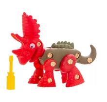Brinquedo de Montar e Desmontar Dino Dinossauro Articulado Ferramenta Habilidade Coordenação Motora