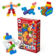 Brinquedo de Montar e Encaixar Plukt, Plakt e Plokt Educativo Criativo para Criança
