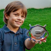 Brinquedo de Montar Educativo Bolhas Geométricas Edulig - faça bolhas em forma de cubo - 6 sugestões de montagem - 60 peças e conexões