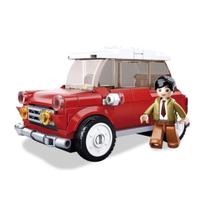 Brinquedo de montar Encaixe Retrô Mini Carro Vermelho e Branco 150 peças Xalingo - 01332