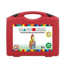 Brinquedo de montar Jogo Magnético Em Maleta Vazado 20 Peças MagForma Brinquedo de montar Jogo Magnético Em Maleta Vazado 20 Peças MagForma