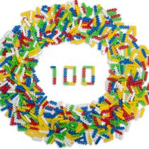 Brinquedo de Montar Play Pinos Coloridos com Encaixes Firmes Blocos de Montar Mágicos