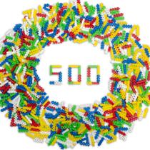 Brinquedo de Montar Play Pinos Coloridos com Encaixes Firmes Blocos de Montar Mágicos