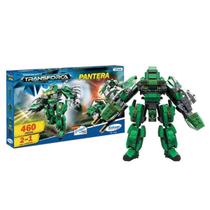 Brinquedo de Montar Robô Transforça Pantera Verde 460 peças Xalingo - 10309
