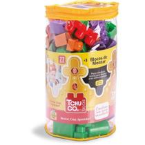 Brinquedo de Montar Tchuco Blocks 77 Peças com Bolsa Samba Toys Brinquedo de Montar Tchuco Blocks 77 Peças com Bolsa Samba Toys