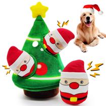 Brinquedo de Natal para Cães Lilfrd - Árvore de Natal e Papai Noel