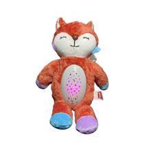 Brinquedo De Ninar Pelúcia Projetora Raposa C/ Luz E Som - HK Brinquedos